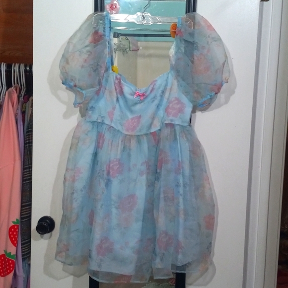 Dolls Kill Dresses & Skirts - 🧁B2G1🧁 Dolls Kill x Holly Hobbie The Sweetest Gift Floral Babydoll Dress